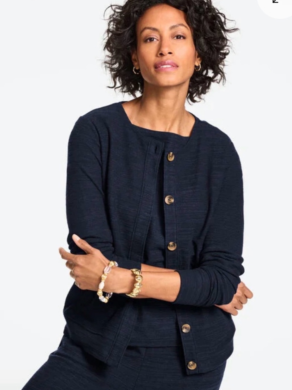 Indigo blue bomber jacket